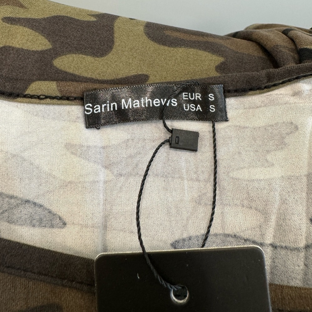 Sarin Mathews Women's High Neck Camo Tank Top (S) - Picture 6 of 9